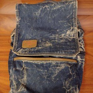 Vintage Mean Jeans Acid Wash Jean Backpack Bag